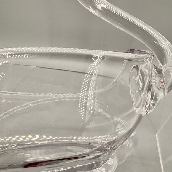 Vintage Duncan Miller 1950s Clear Glass Swan Candy/Nut Dish 6” tall - Picture 8 of 8